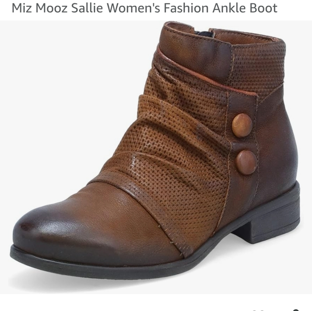 NIB Miz Mooz Sallie Bootie- HAZELNUT SZ EU38